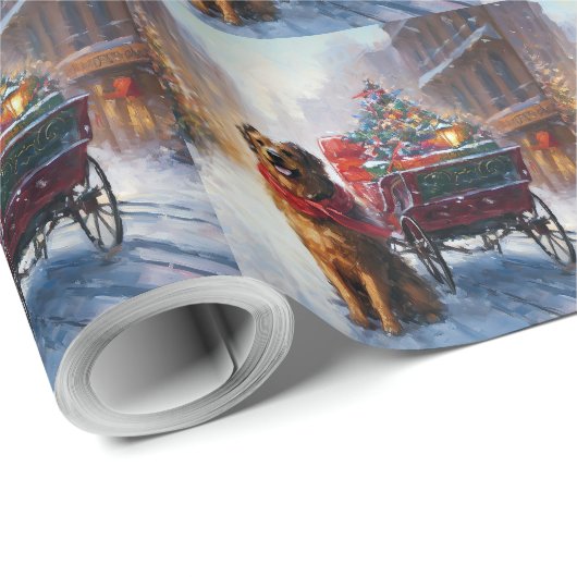Irish Setter Weihnachtsfeiertag Geschenkpapier (Rolleneckpunkt)