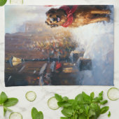 Irish Setter Weihnachtsfeiertag Geschirrtuch (Gefaltet)