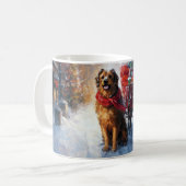 Irish Setter Weihnachtsfeiertag Kaffeetasse (Vorderseite Links)