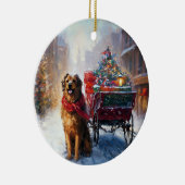 Irish Setter Weihnachtsfeiertag Keramik Ornament (Rechts)