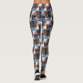 Irish Setter Weihnachtsfeiertag Leggings (Rückseite)