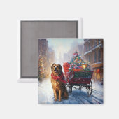 Irish Setter Weihnachtsfeiertag Magnet (Vorderseite/Rückseite)