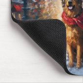 Irish Setter Weihnachtsfeiertag Mousepad (Ecke)