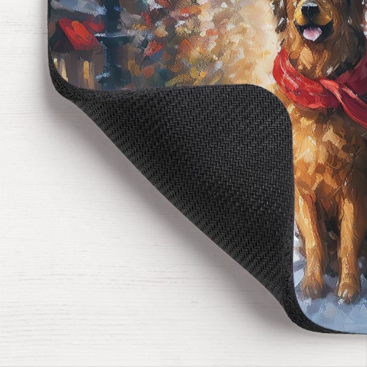 Irish Setter Weihnachtsfeiertag Mousepad (Ecke)