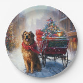 Irish Setter Weihnachtsfeiertag Pappteller (Vorderseite)