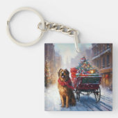 Irish Setter Weihnachtsfeiertag Schlüsselanhänger (Vorderseite)