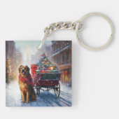 Irish Setter Weihnachtsfeiertag Schlüsselanhänger (Rückseite)