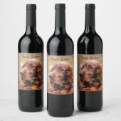 Irish Setter Weinetikett (Flaschen)