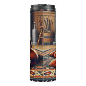 Irish Setter Welpe Schlafen durch einen warmen Kam Thermosbecher (Rückseite)