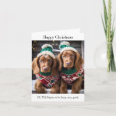 Irish Setter Welpen Weihnachtskarte Karte (Vorderseite)