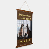 Irish Setter Wood Topped Wall Tapestry Wandteppich Mit Holzrahmen (Gewinkelt)