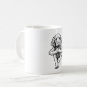 Irish Setter Yoga Dog Welpe Hunde Tree Pose A Kaffeetasse (Vorderseite Links)