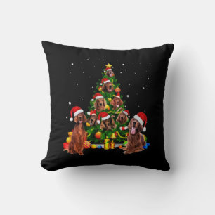 Irish Setters Christmas Tree Kissen