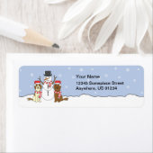 Irish Setters und Snowman (Insitu)