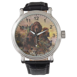 Irish Setters with Pheasants - Passion Hunt Armbanduhr