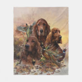 Irish Setters with Pheasants - Passion Hunt Fleecedecke (Vorderseite)