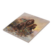 Irish Setters with Pheasants - Passion Hunt Fliese (Seite)