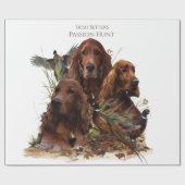 Irish Setters with Pheasants - Passion Hunt Geschenkpapier (Flach)