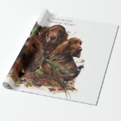 Irish Setters with Pheasants - Passion Hunt Geschenkpapier (Ungerollt)