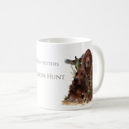 Irish Setters with Pheasants - Passion Hunt Kaffeetasse (VorderseiteRechts)