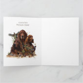 Irish Setters with Pheasants - Passion Hunt Karte (Innenseite)