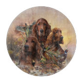 Irish Setters with Pheasants - Passion Hunt Schneidebrett (Vorderseite)