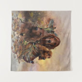 Irish Setters with Pheasants - Passion Hunt Wandteppich (Vorderseite (Horizontal))