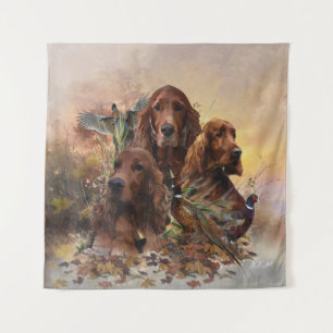 Irish Setters with Pheasants - Passion Hunt Wandteppich