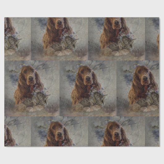 Irish Setters with Woodcock - Passionsjagd Geschenkpapier (Flach)