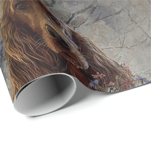 Irish Setters with Woodcock - Passionsjagd Geschenkpapier (Rolleneckpunkt)