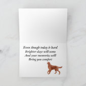 Irish Settter Sympathy Card Karte (Innenseite)