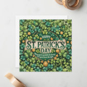 Irish Shamrock Celebration Design Mitteilungskarte (Vorderseite/Rückseite Beispiel)