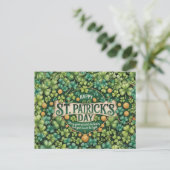 Irish Shamrock Celebration Design Postkarte (Stehend Vorderseite)