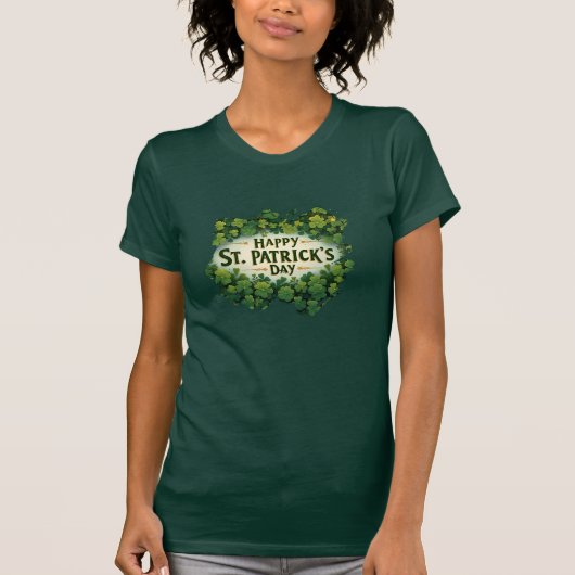 Irish Shamrock Celebration Design T-Shirt (Vorderseite)