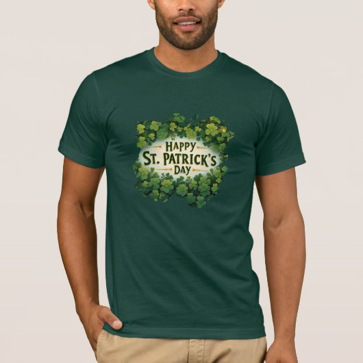 Irish Shamrock Celebration Design T-Shirt (Vorderseite)