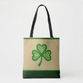 Irish Shamrock Celtic Knots St Patrick Tasche (Vorderseite)