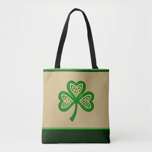Irish Shamrock Celtic Knots St Patrick Tasche (Vorderseite)