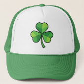 Irish Shamrock Clover Leaf Lucky Truckerkappe (Vorderseite)