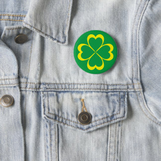 Irish shamrock cross for Saint Patrick’s Day Button