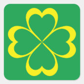 Irish shamrock cross for Saint Patrick’s Day Quadratischer Aufkleber (Vorderseite)