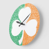 Irish Shamrock custom wall clock Große Wanduhr (Winkel)