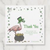 Irish Shamrock Flamingo Thank You Geschenkanhänger (Vorderseite)