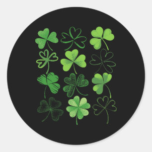Irish Shamrock Frohe St. Patrick's Day geh lucky G Runder Aufkleber