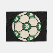 Irish Shamrock Fußball Ll Patrick Design Fleecedecke (Vorderseite (Horizontal))