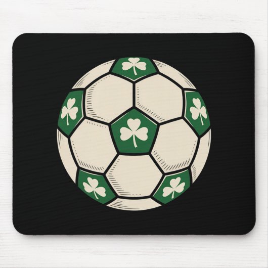 Irish Shamrock Fußball Ll Patrick Design Mousepad (Vorne)