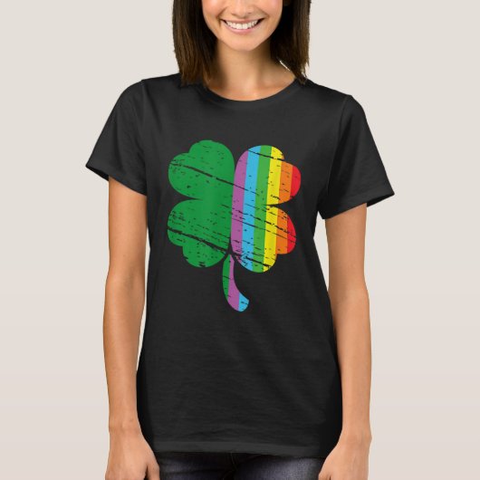 Irish Shamrock Gay Lgbt St Patricks Day Pride Rain T-Shirt (Vorderseite)