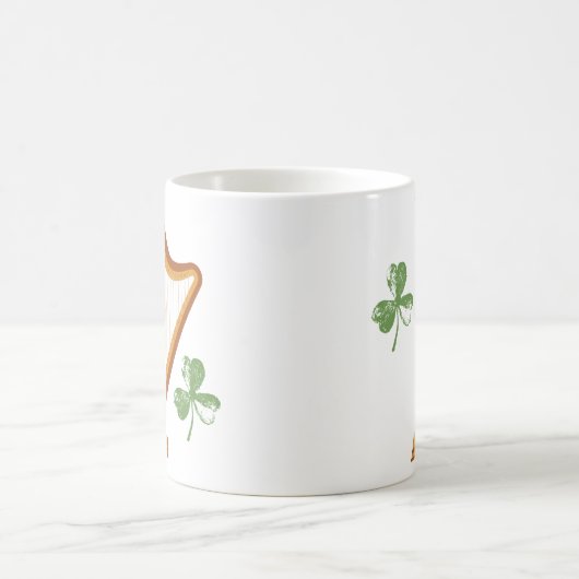 Irish Shamrock Harp Mug Kaffeetasse (Mittel)