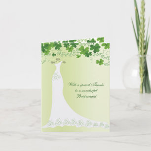 Irish Shamrock, Hochzeitskleid Brautjungfer Danke