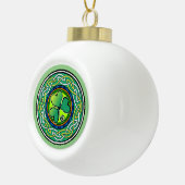Irish Shamrock Keramik Kugel-Ornament (Rechts)