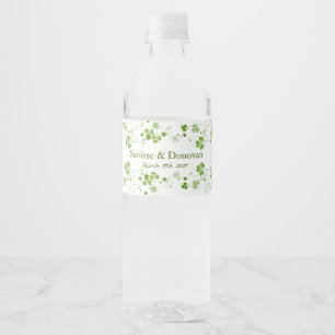 Irish Shamrock Kleeblatt Hochzeit Wasserflaschenet Wasserflaschenetikett